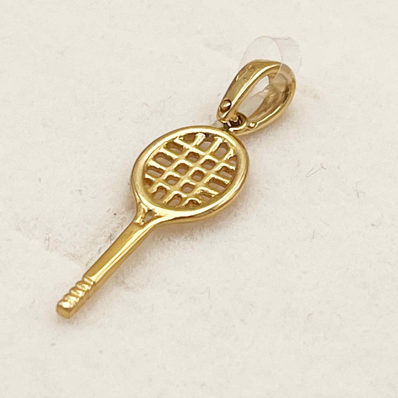 Ciondolo oro 18 kt. Racchetta da Tennis