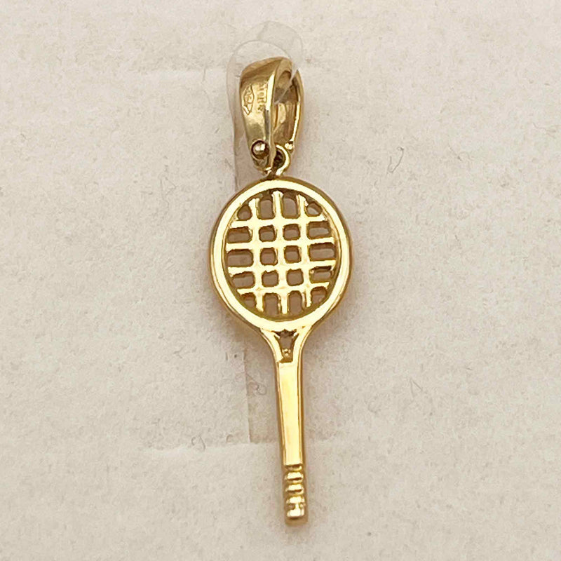 Ciondolo oro 18 kt. Racchetta da Tennis