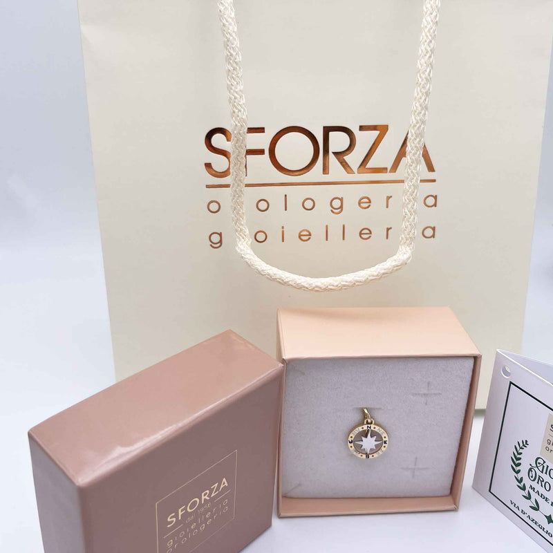 Ciondolo oro 18 kt. Rosa dei Venti