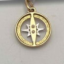 Ciondolo oro 18 kt. Rosa dei Venti