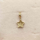 Ciondolo oro 18 kt. Stella con zirconi
