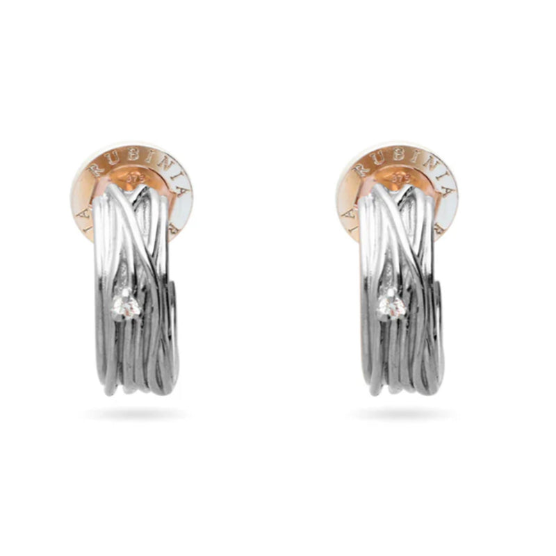 Filodellavita orecchino OR1003BBT 7 fili oro bianco 9kt. con diamanti (copia)