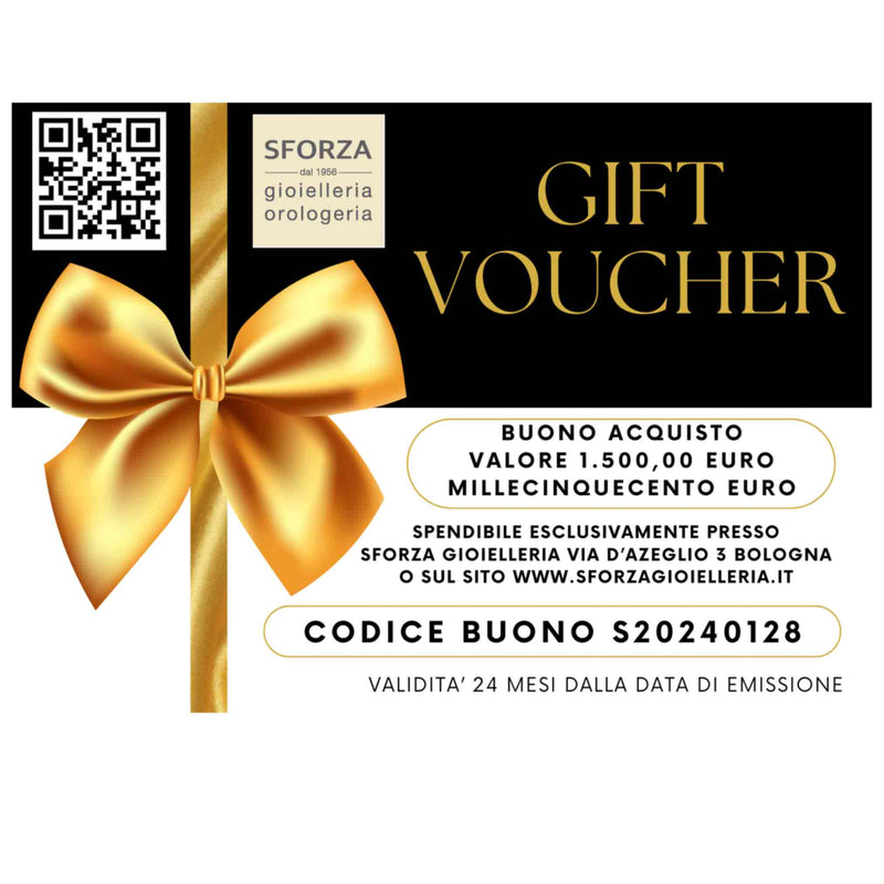 Gift Voucher Buono regalo Sforza Gioielleria 1.500 euro