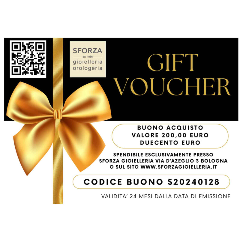 Gift Voucher Buono regalo Sforza Gioielleria 200 euro