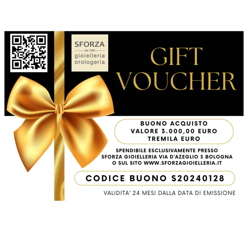 Gift Voucher Buono regalo Sforza Gioielleria 3.000 euro