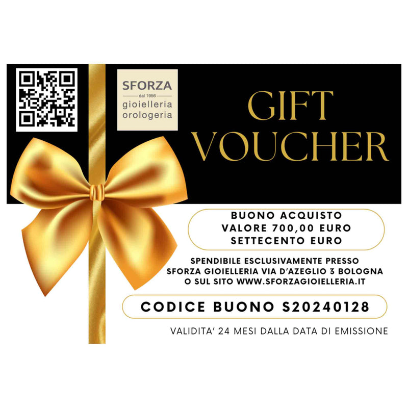 Gift Voucher Buono regalo Sforza Gioielleria 700 euro