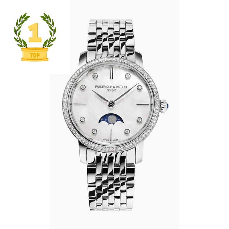 Frederique Constant Classics Slimline Lady Moonphase Diamantini FC-206MPWD1SD6B