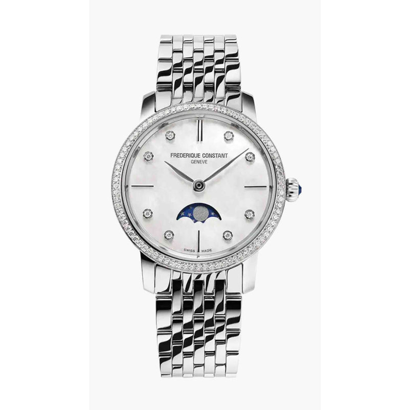 Frederique Constant Classics Slimline Lady Moonphase Diamantini FC-206MPWD1SD6B