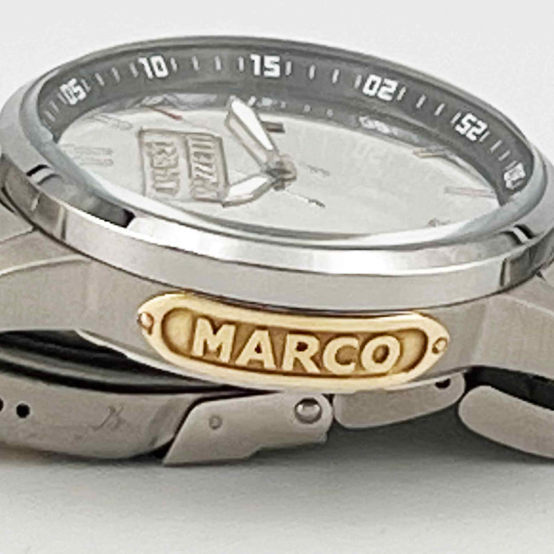 Orologio personalizzato IOSONONELTEMPO acciaio, argento e oro