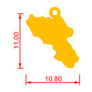 Ciondolo Regione Campania oro giallo 18 kt.