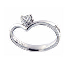 Recarlo solitario Diamante a cuore ct.0,27 R67SO010/027-14