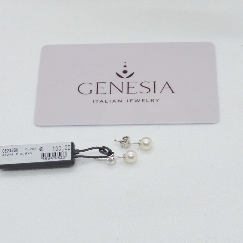Orecchini Perle di Mare Genesia diametro 5,5 mm. ref. OE216BK