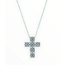 Recarlo Girocollo Croce in Oro Bianco e Diamanti P04CR988/090-45