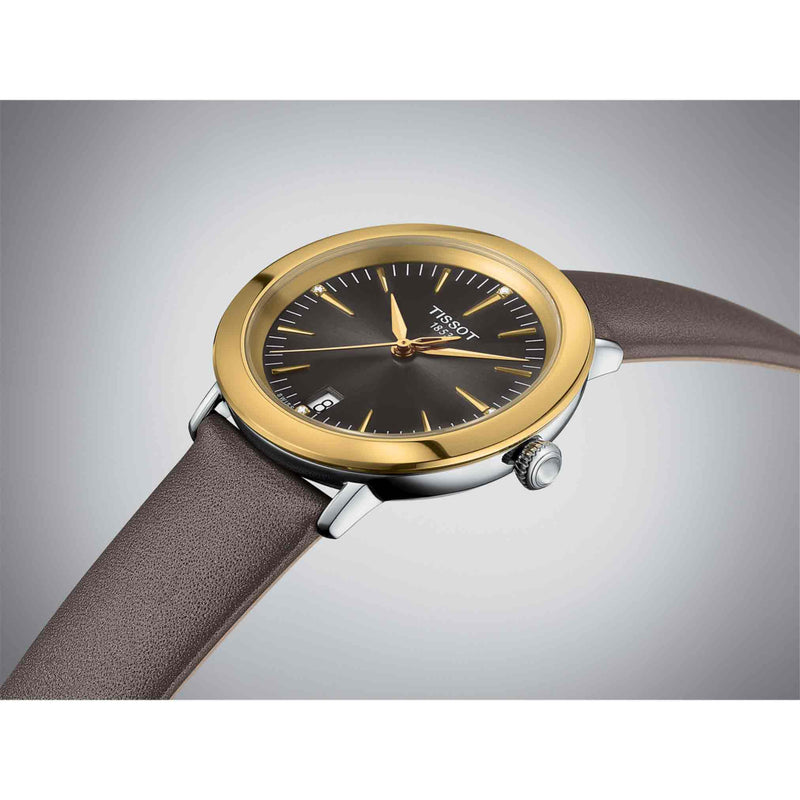 Tissot Glendora 18k Gold Bezel al quarzo T9292104606600